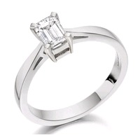 emerald cut diamond ring